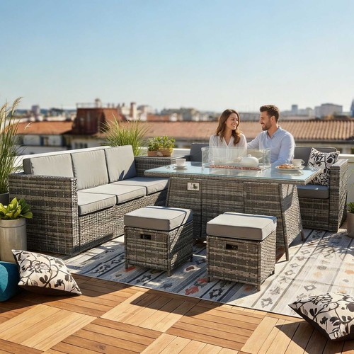 Seater rattan furniture - 8-seater,