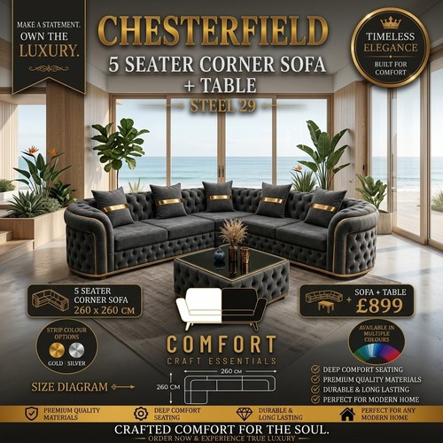 Modern velvet chesterfield - velvet,