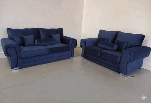 Verona sofa set navy blue - verona,