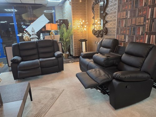 Leather recliner sofa - recliner, set