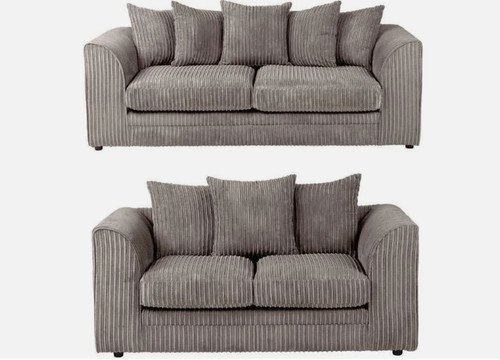 Jumbo cord corner sofa suite - corner,