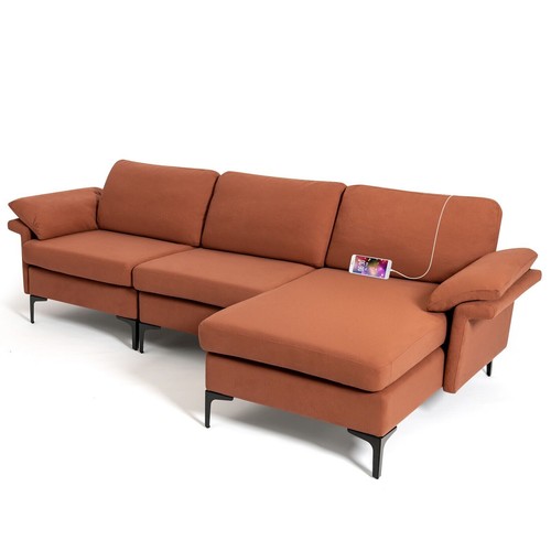 Modular shaped seater sofa - modular, l-shaped