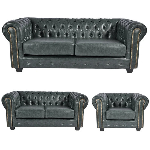 Chesterfield leather antique - leather,