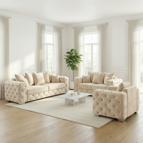 Velvet sofa seater set - velvet,