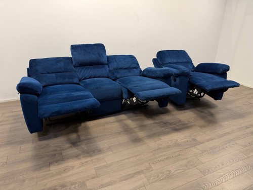 Toby navy velvet seater - navy,