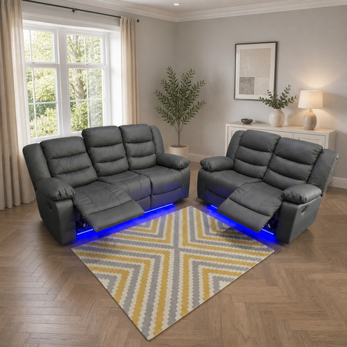 Madrid leather recliner sofa - recliner,
