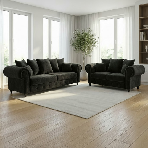 Luxury velvet sofa set - velvet,