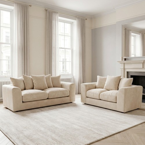 Plush velvet lshape couch r - lshape,