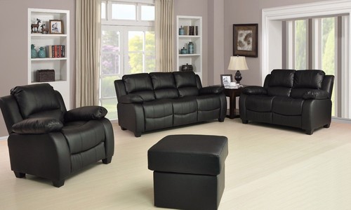 Leather sofa set 1 - leather, suite