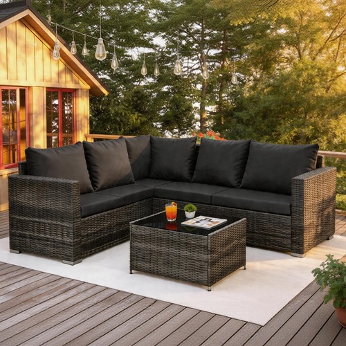 Outdoor rattan shape - l-shape, corner