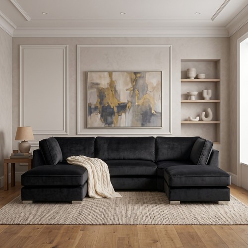 Bishop shape large sofa - u,