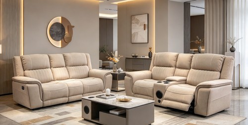 Verona beige fabric - beige, recliner