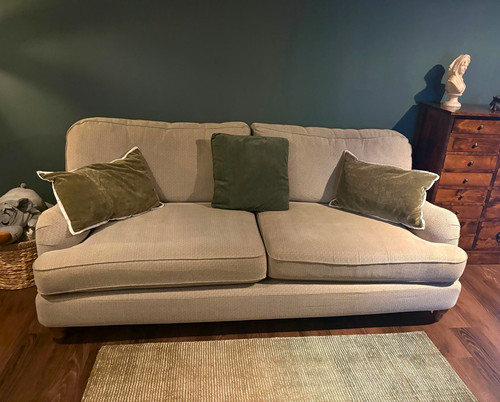 Two sofas next beige solid - -,