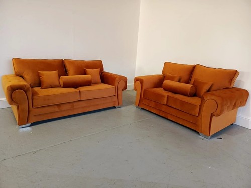 Verona sofa set burnt - 3+2,