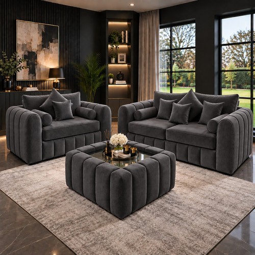 Lilly plush fabric sofa - lilly,